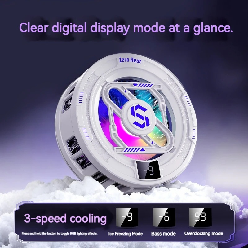 Gaming Accessories Mobile - K52 AI Mobile Cooler Magnetic Back-clip