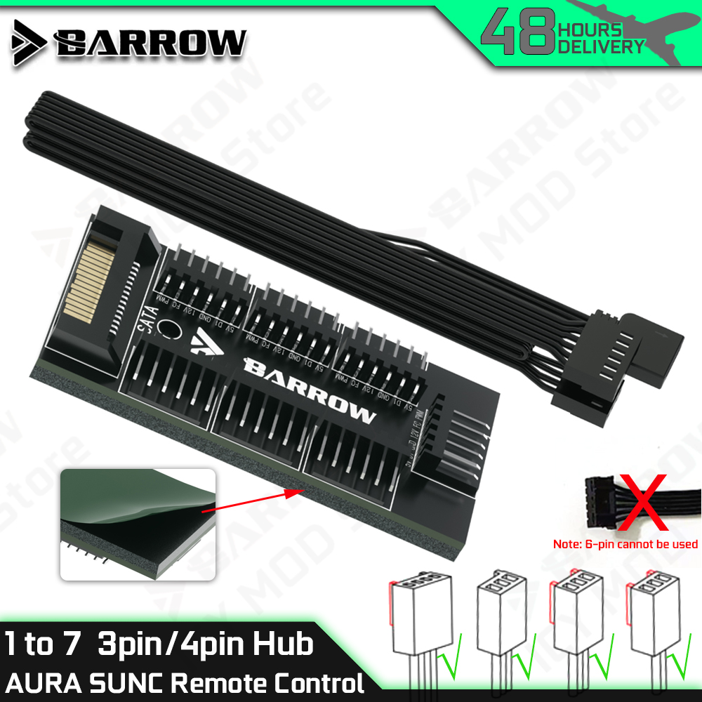 Rgb Hub Sync - Barrow 7-Port Fan Controllers Hub Full