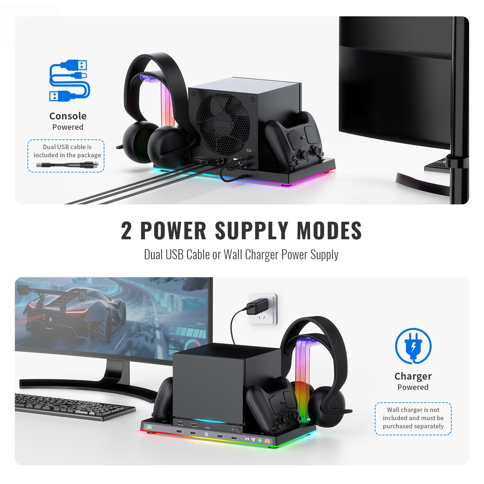Headset Stand Rgb - versatile dock for Steam Machines for