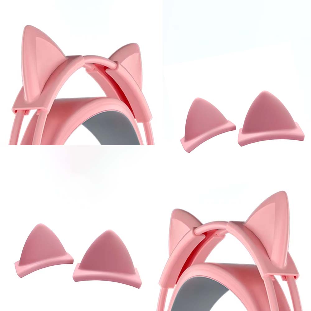 Gaming Accessories Girls - Pink Silicone Cat Ears Pendant for