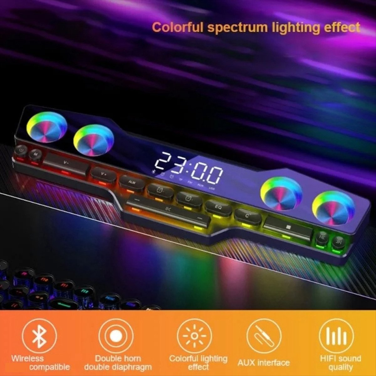 DTC5 V18 Dazzle Colour Speaker - đánh giá và giá Gaming Accessories Led