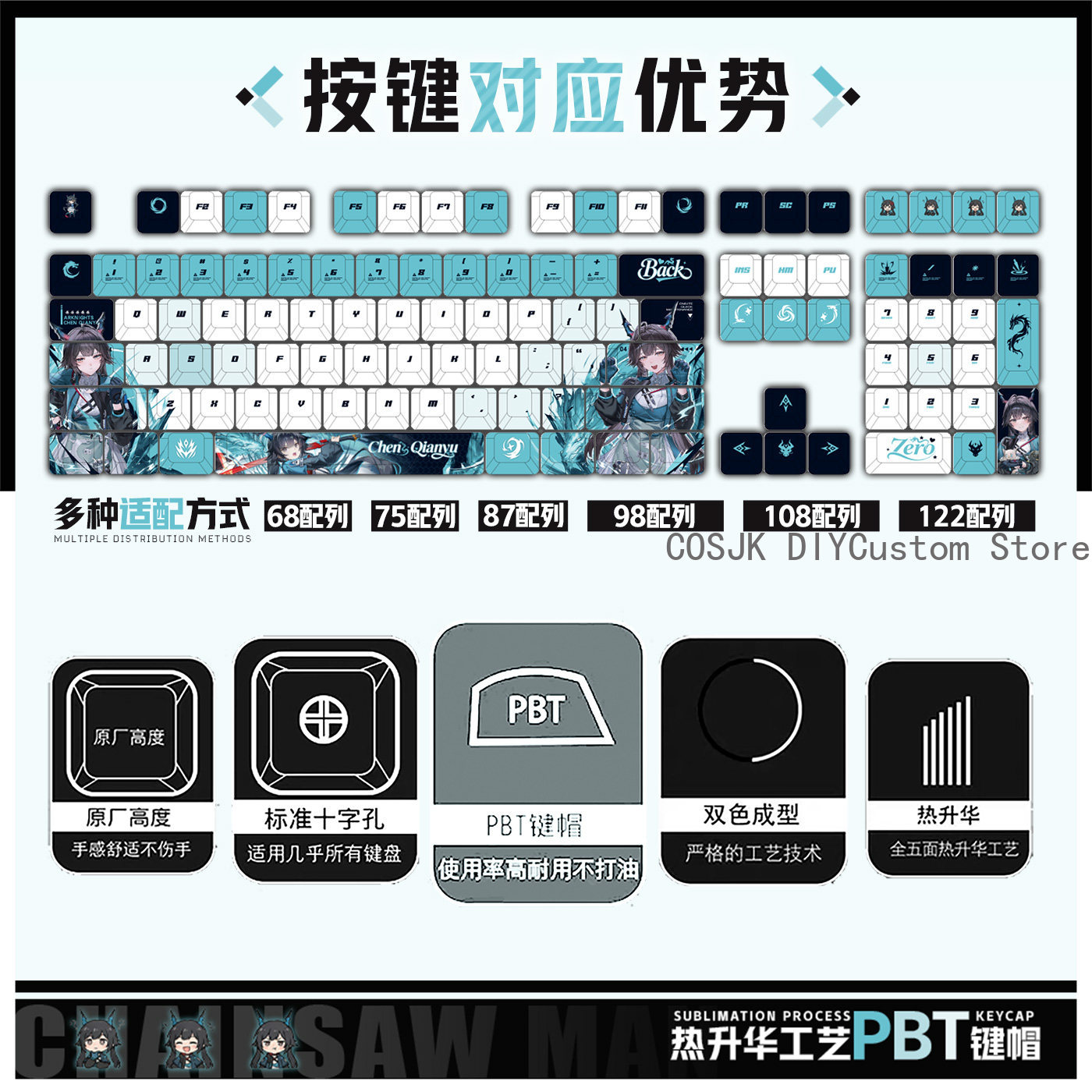 122 Keys Anime Chen Qianyu Ark - đánh giá và giá Gaming Accessories To Gift
