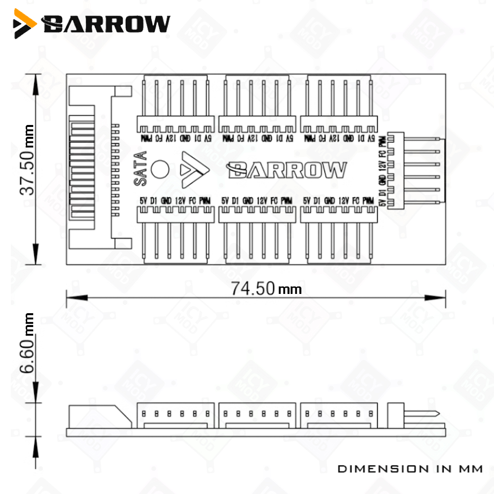 Barrow 7-Port Fan Controllers  - đánh giá và giá Rgb Hub Sync