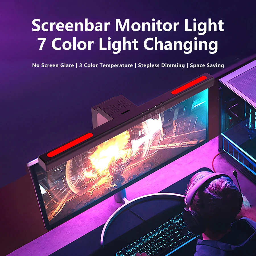 USB Stepless Dimming Screen Ha - đánh giá và giá Gaming Accessories Led