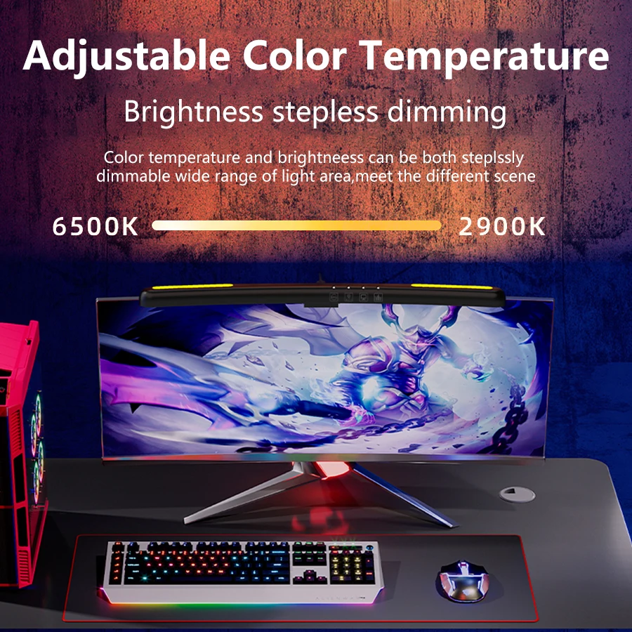 USB Stepless Dimming Screen Ha - đánh giá và giá Gaming Accessories Led