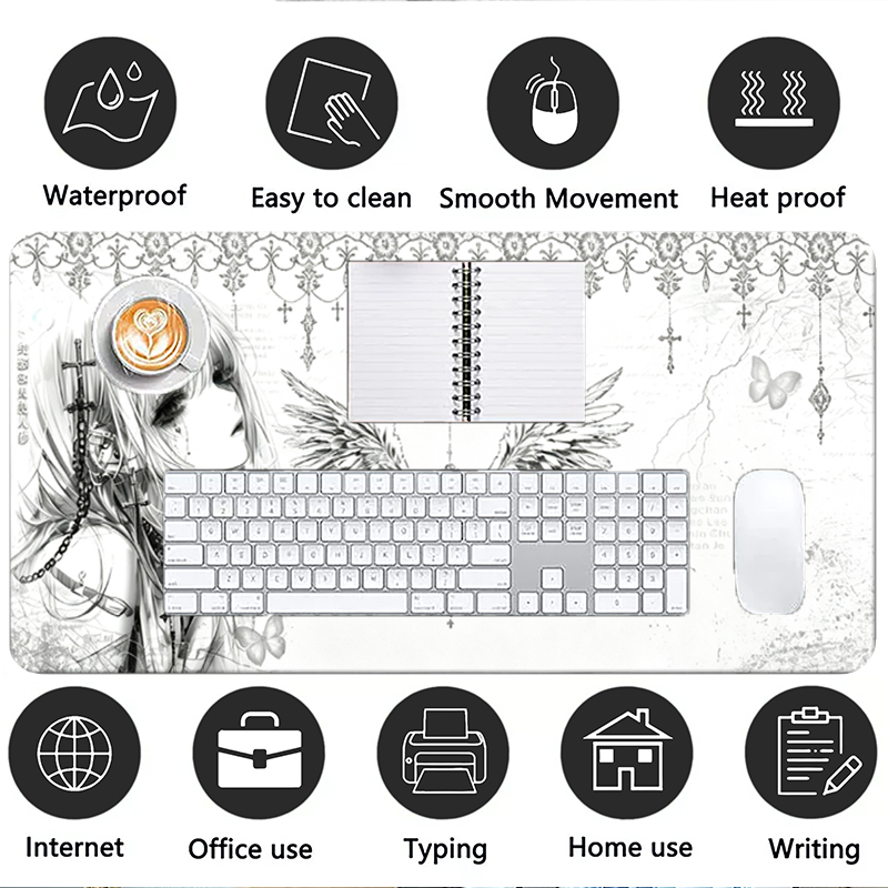 Leather Mousepad Black White A - đánh giá và giá Gaming Accessories Girls