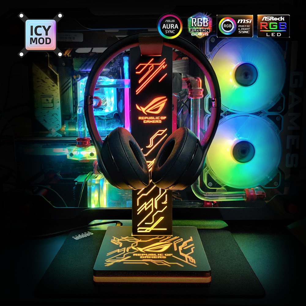 ARGB Headphone Holder PC Light - đánh giá và giá Headset Stand Rgb